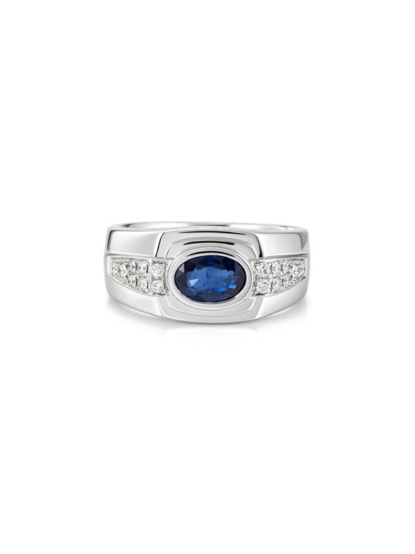 TOMEI Sapphire Ring, White Gold 750/18K