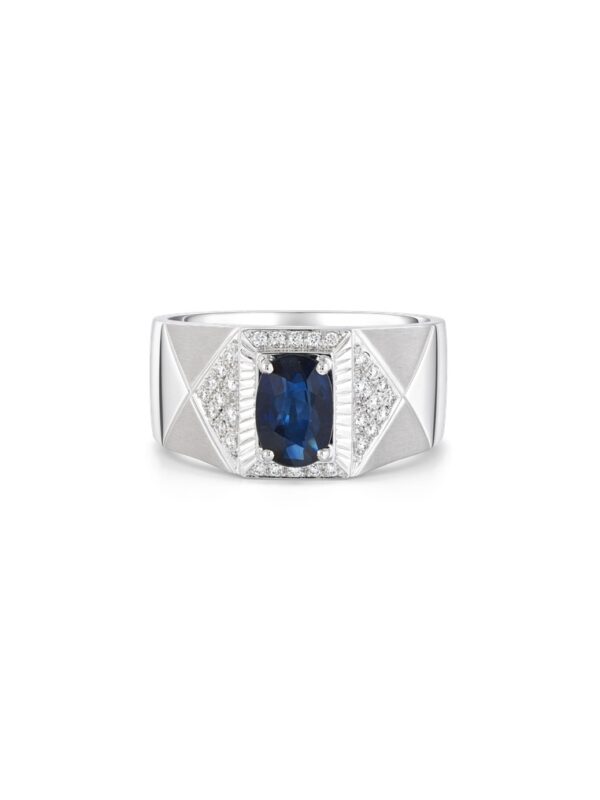 TOMEI Sapphire Ring, White Gold 750/18K