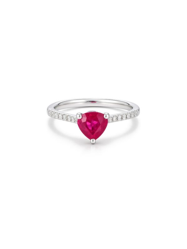 TOMEI Ruby Ring, White Gold 750/18K
