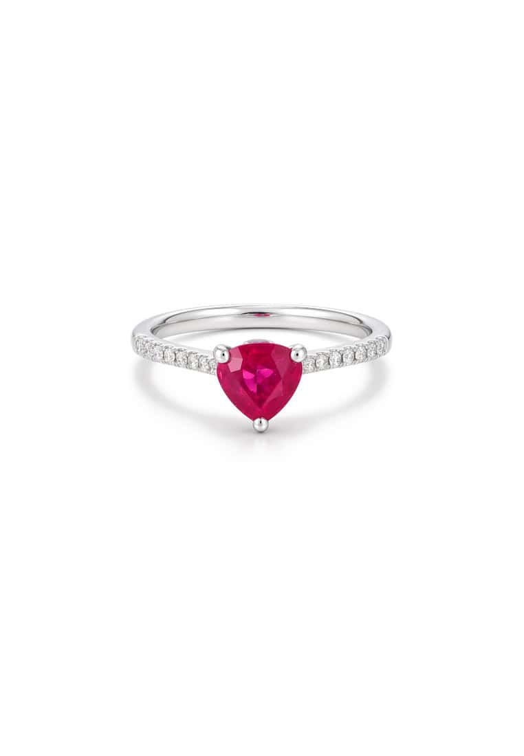 TOMEI Ruby Ring, White Gold 750/18K