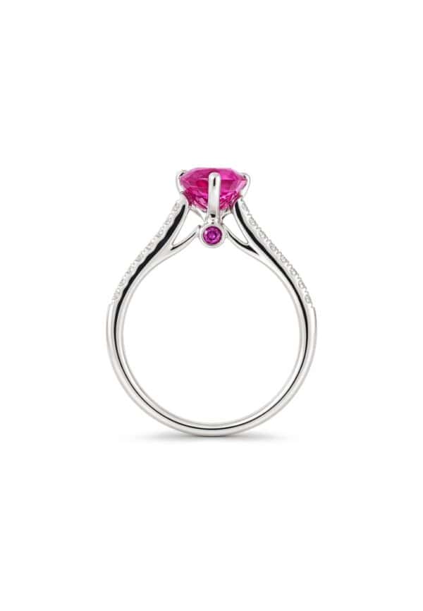 TOMEI Ruby Ring, White Gold 750/18K