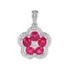 TOMEI Ruby Pendant, White Gold 750/18K
