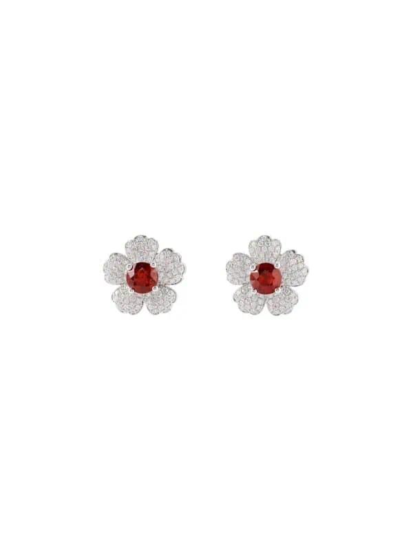 TOMEI Ruby Earrings, White Gold 750/18K