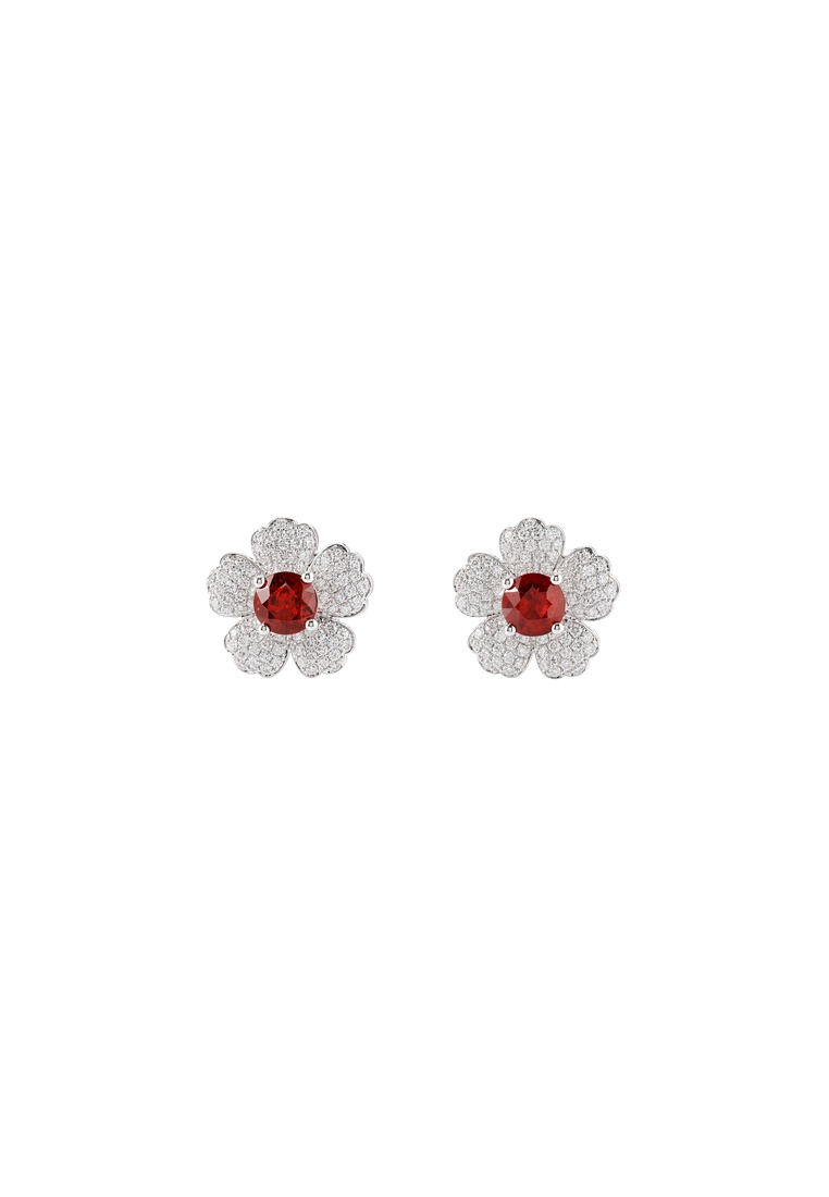TOMEI Ruby Earrings, White Gold 750/18K
