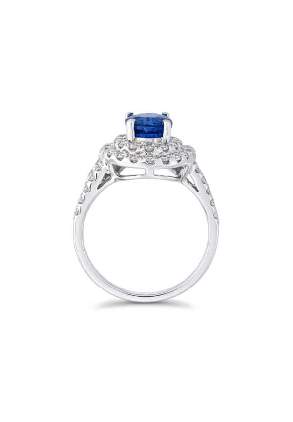 TOMEI Sapphire Ring, White Gold 750/18K