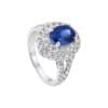 TOMEI Sapphire Ring, White Gold 750/18K