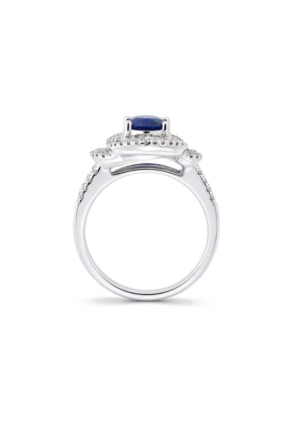 TOMEI Sapphire Ring, White Gold 750/18K