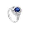 TOMEI Sapphire Ring, White Gold 750/18K