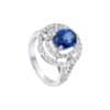 TOMEI Sapphire Ring, White Gold 750/18K
