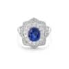 TOMEI Sapphire Ring, White Gold 750/18K