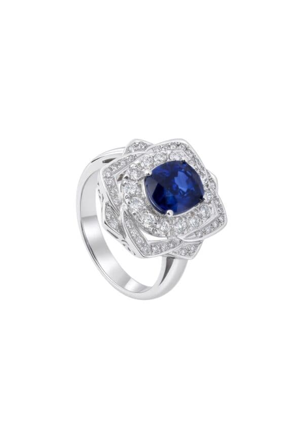 TOMEI Sapphire Ring, White Gold 750/18K