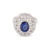 TOMEI Sapphire Ring, White Gold 750/18K