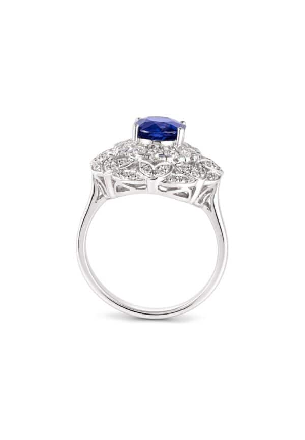 TOMEI Sapphire Ring, White Gold 750/18K
