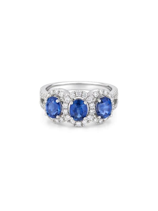 TOMEI Sapphire Ring, White Gold 750/18K