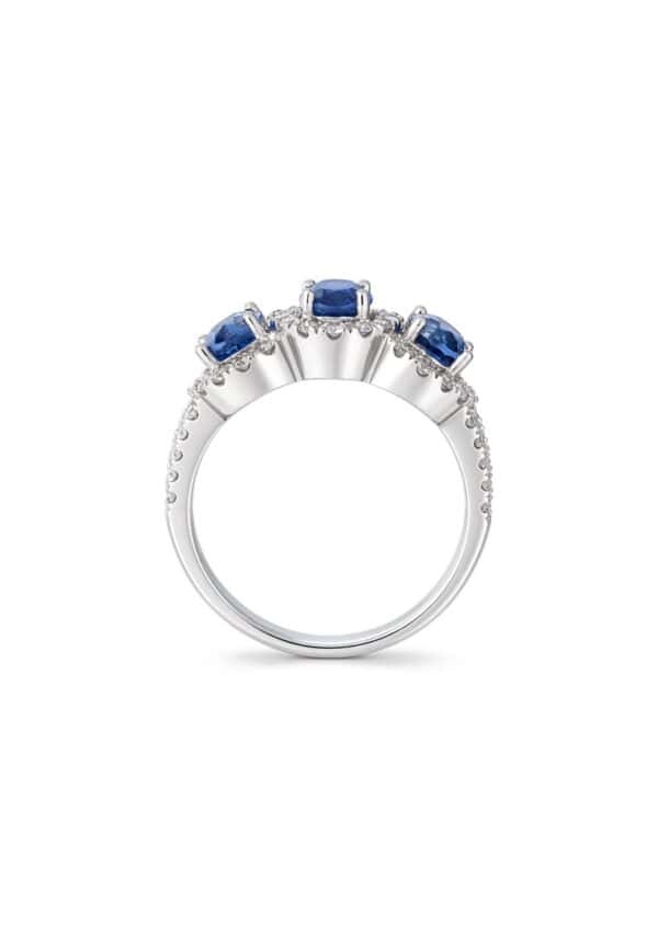 TOMEI Sapphire Ring, White Gold 750/18K