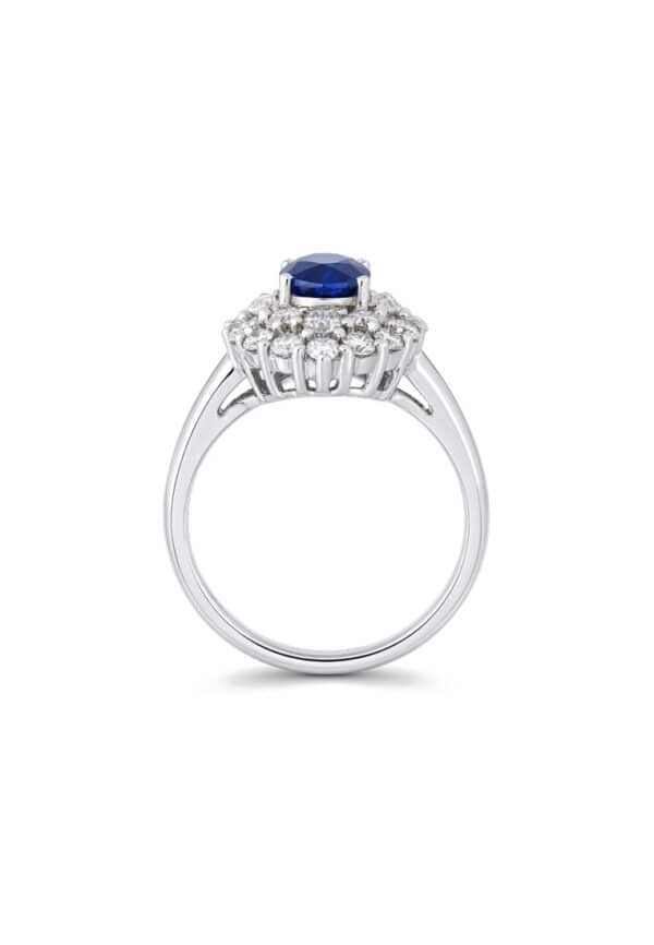 TOMEI Sapphire Ring, White Gold 750/18K