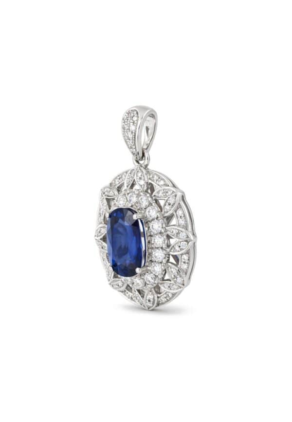 TOMEI Sapphire Pendant, White Gold 750/18K
