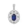 TOMEI Sapphire Pendant, White Gold 750/18K