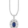 TOMEI Sapphire Pendant, White Gold 750/18K