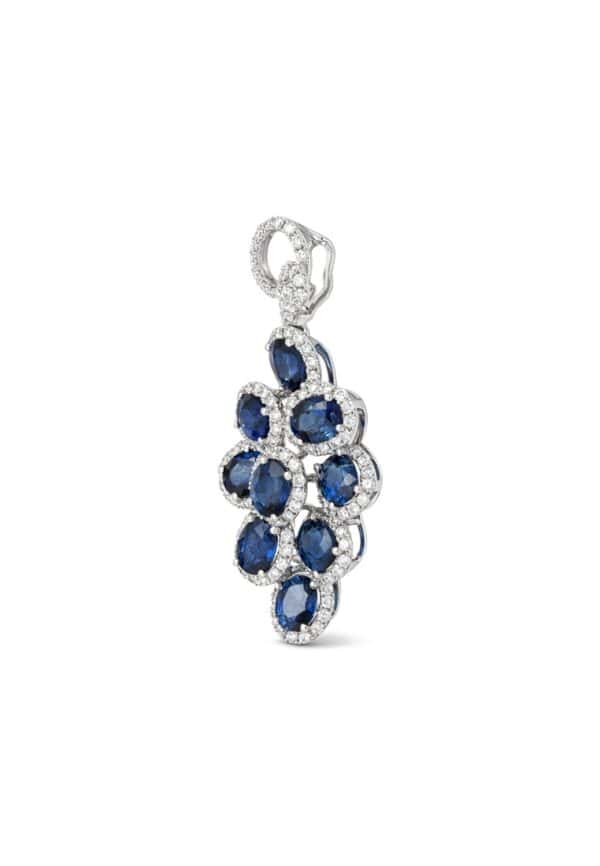 TOMEI Sapphire Pendant, White Gold 750/18K