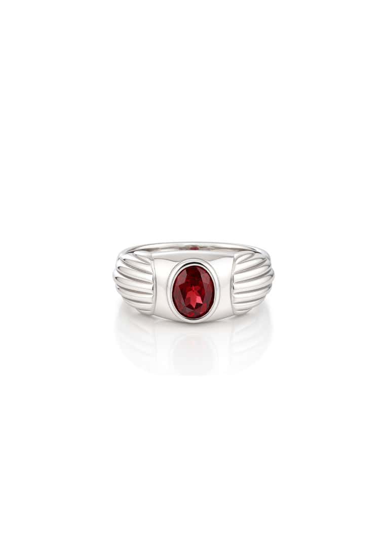 TOMEI Homme Series, Birthstone Silver Ring