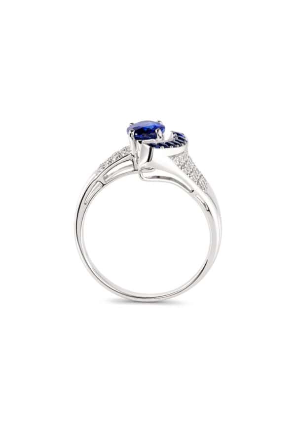 TOMEI Sapphire Ring, White Gold 750/18K
