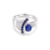 TOMEI Sapphire Ring, White Gold 750/18K