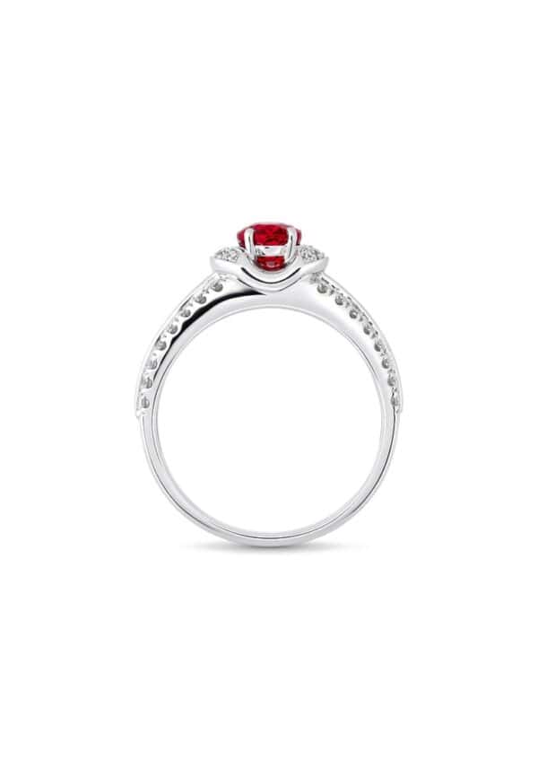 TOMEI Ruby Ring, White Gold 750/18K
