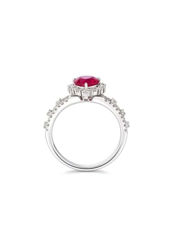 TOMEI Ruby Ring, White Gold 750/18K