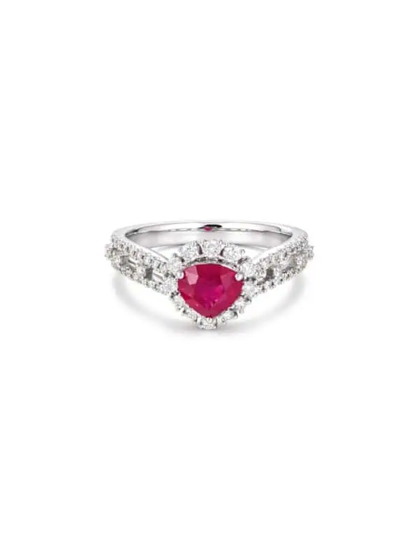TOMEI Ruby Ring, White Gold 750/18K