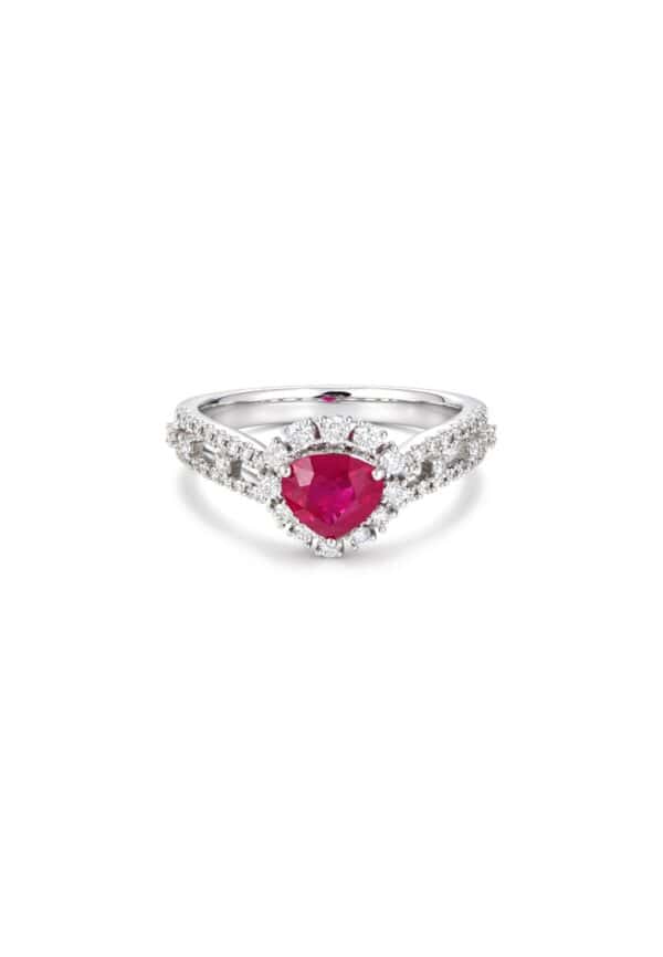 TOMEI Ruby Ring, White Gold 750/18K