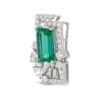 TOMEI Emerald Pendant, White Gold 750/18K