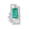 TOMEI Emerald Pendant, White Gold 750/18K
