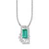 TOMEI Emerald Pendant, White Gold 750/18K