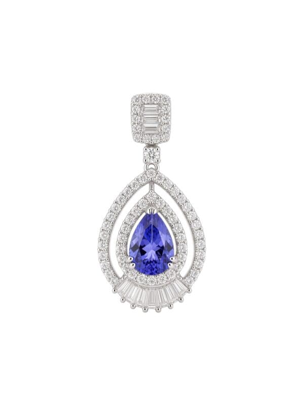 TOMEI Sapphire Pendant, White Gold 750/18K