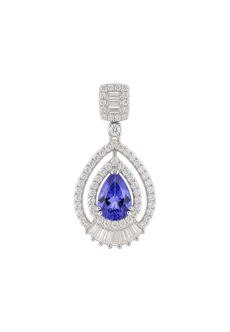 TOMEI Sapphire Pendant, White Gold 750/18K