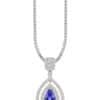 TOMEI Sapphire Pendant, White Gold 750/18K