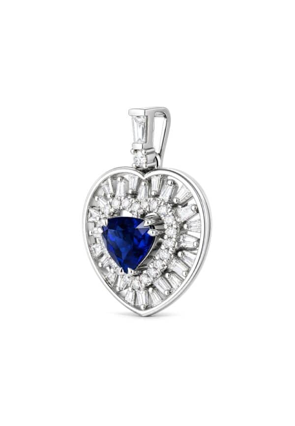 TOMEI Sapphire Pendant, White Gold 750/18K