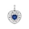 TOMEI Sapphire Pendant, White Gold 750/18K