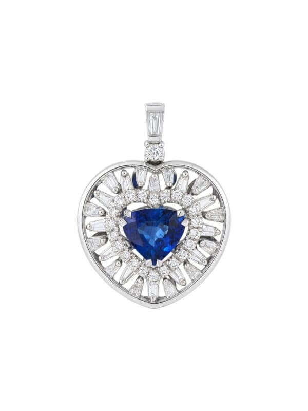 TOMEI Sapphire Pendant, White Gold 750/18K