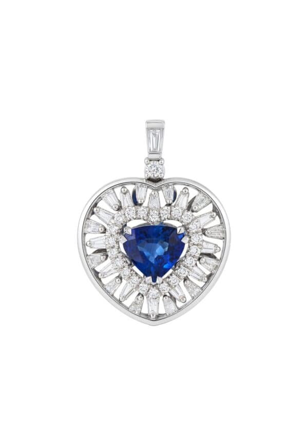 TOMEI Sapphire Pendant, White Gold 750/18K