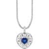 TOMEI Sapphire Pendant, White Gold 750/18K