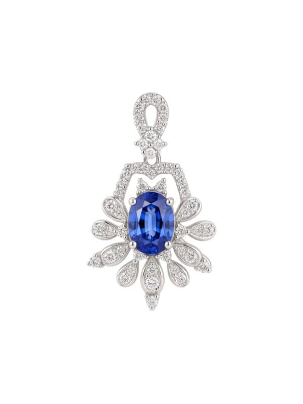 TOMEI Sapphire Pendant, White Gold 750/18K
