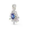 TOMEI Sapphire Pendant, White Gold 750/18K