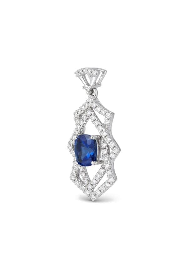 TOMEI Sapphire Pendant, White Gold 750/18K