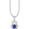 TOMEI Sapphire Pendant, White Gold 750/18K