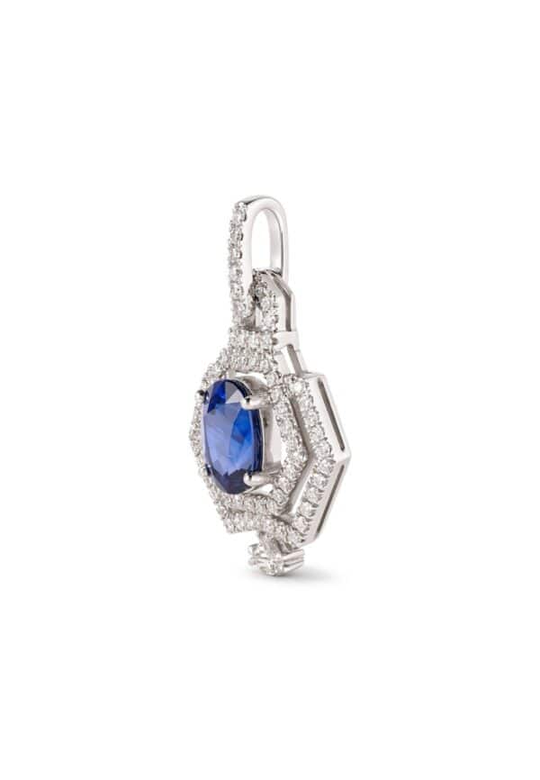 TOMEI Sapphire Pendant, White Gold 750/18K