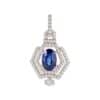 TOMEI Sapphire Pendant, White Gold 750/18K