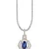 TOMEI Sapphire Pendant, White Gold 750/18K