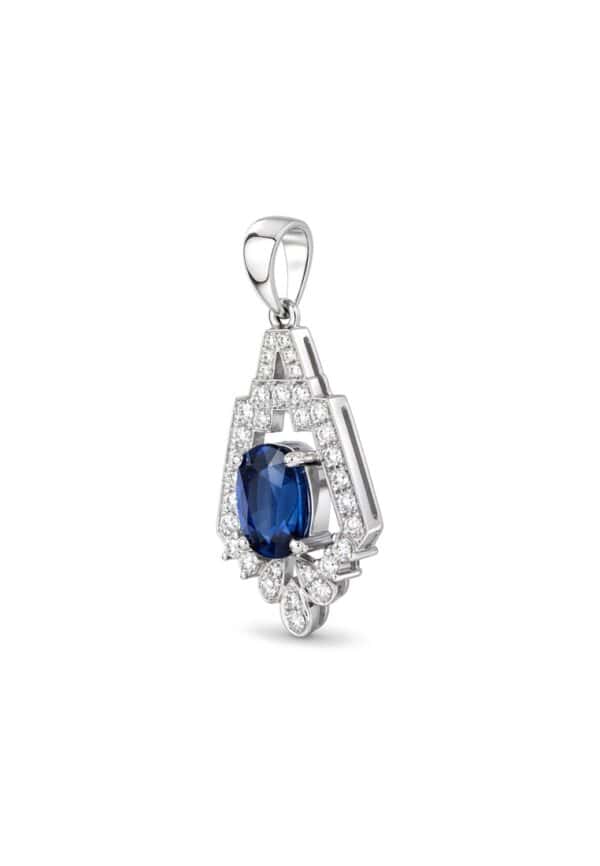 TOMEI Sapphire Pendant, White Gold 750/18K